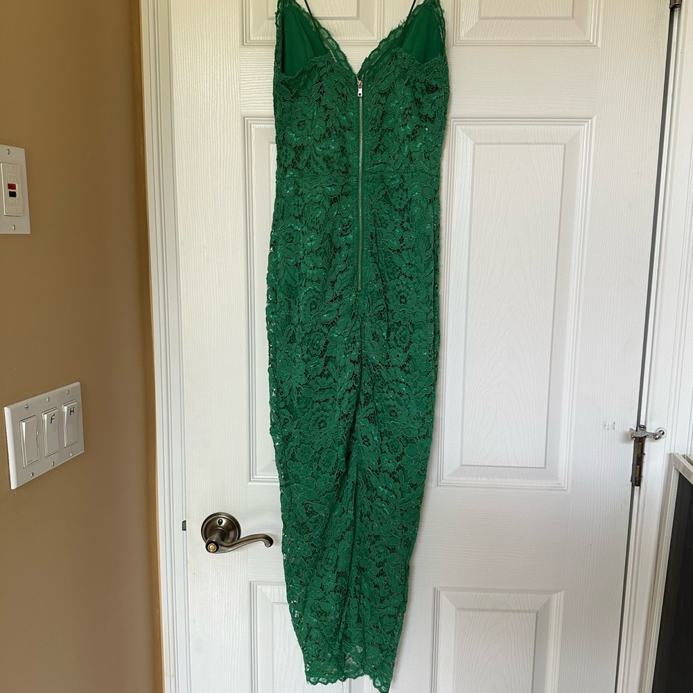 Green lace dress